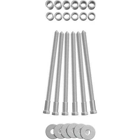 Ekena Millwork Economy Barn Door Flat Track Mounting Hardware, Silver Metallic GB6008MSM